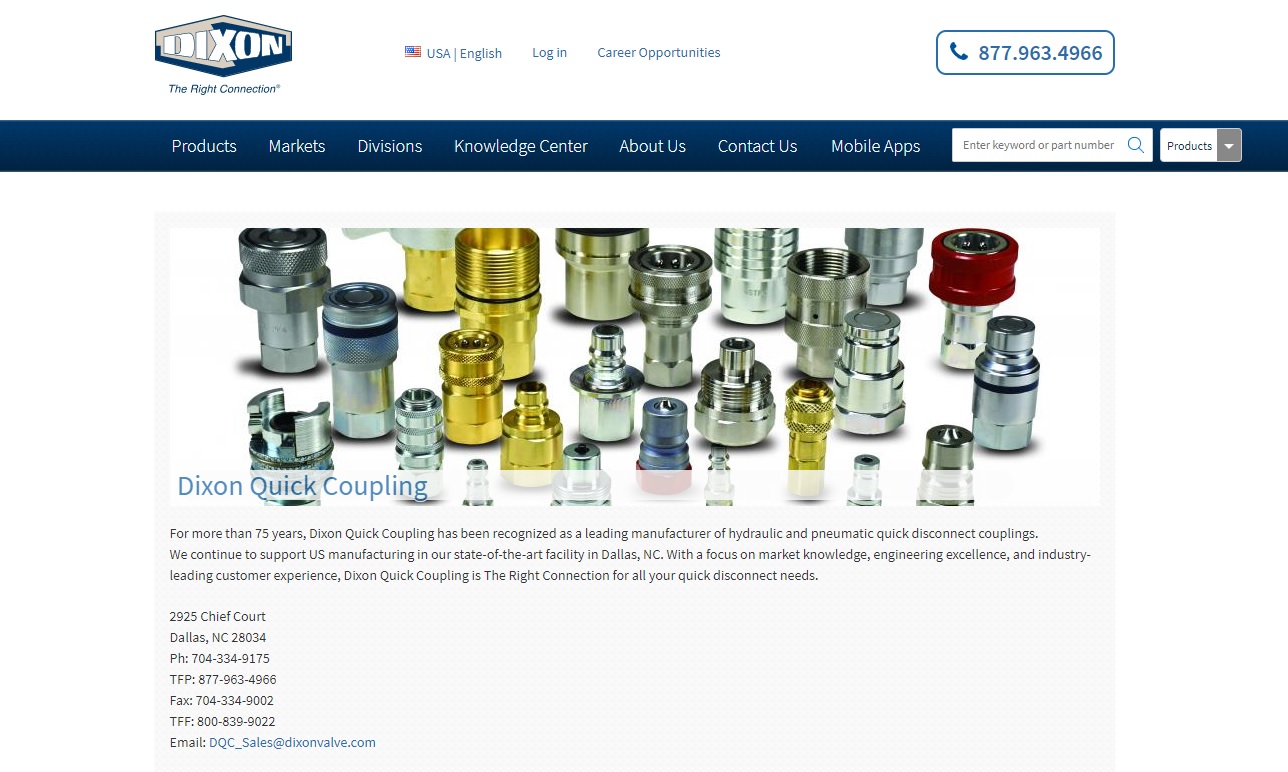 Dixon Quick Coupling Quick Disconnect Couplings